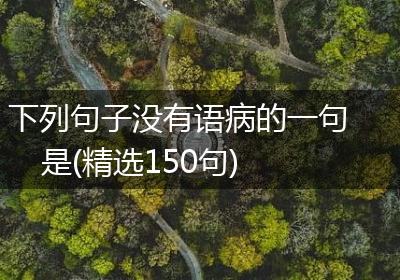 下列句子没有语病的一句是(精选150句)