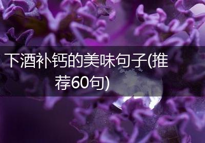 下酒补钙的美味句子(推荐60句)