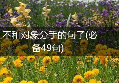 不和对象分手的句子(必备49句)