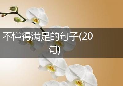 不懂得满足的句子(20句)