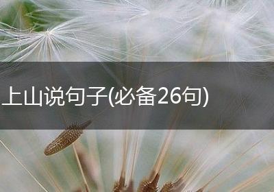 上山说句子(必备26句)