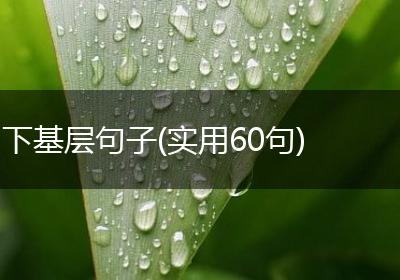下基层句子(实用60句)