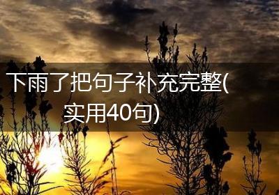 下雨了把句子补充完整(实用40句)