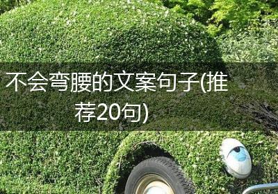 不会弯腰的文案句子(推荐20句)