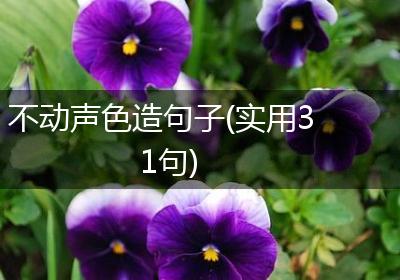 不动声色造句子(实用31句)