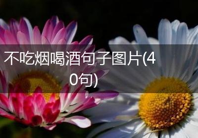 不吃烟喝酒句子图片(40句)