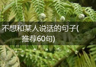 不想和某人说话的句子(推荐60句)