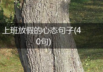 上班放假的心态句子(40句)