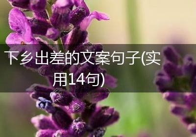 下乡出差的文案句子(实用14句)