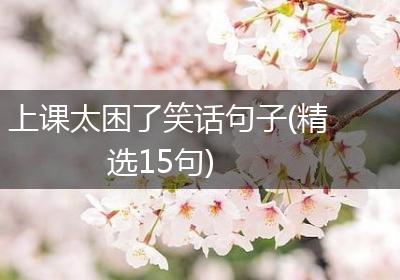 上课太困了笑话句子(精选15句)