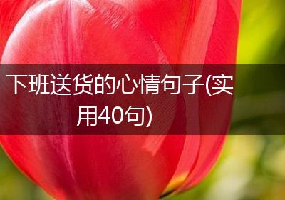 下班送货的心情句子(实用40句)