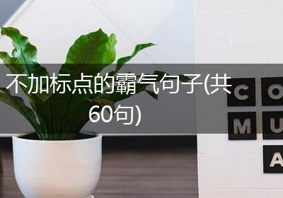 不加标点的霸气句子(共60句)