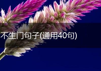 不生门句子(通用40句)