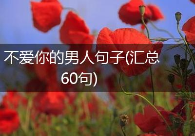 不爱你的男人句子(汇总60句)