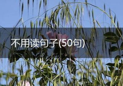 不用读句子(50句)