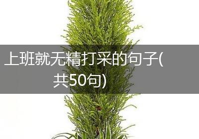 上班就无精打采的句子(共50句)