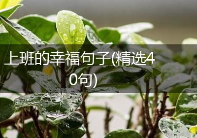 上班的幸福句子(精选40句)