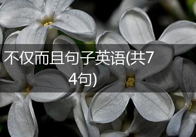 不仅而且句子英语(共74句)