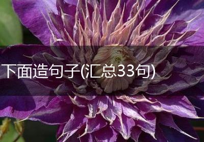 下面造句子(汇总33句)