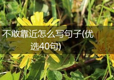 不敢靠近怎么写句子(优选40句)
