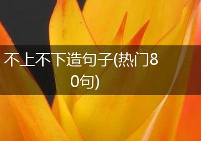 不上不下造句子(热门80句)