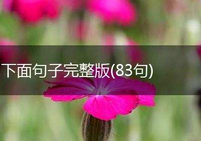 下面句子完整版(83句)