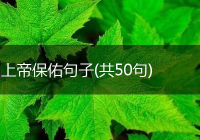 上帝保佑句子(共50句)