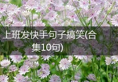 上班发快手句子搞笑(合集10句)