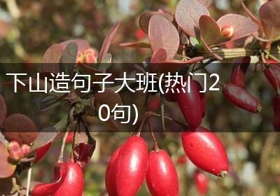 下山造句子大班(热门20句)