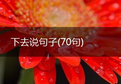 下去说句子(70句)
