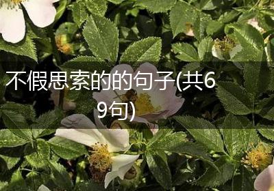不假思索的的句子(共69句)
