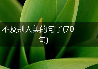 不及别人美的句子(70句)