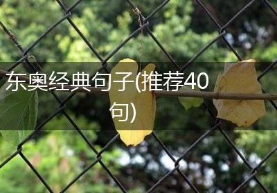 东奥经典句子(推荐40句)