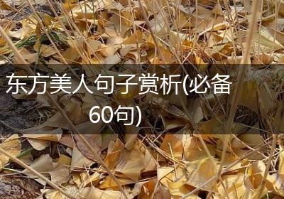 东方美人句子赏析(必备60句)