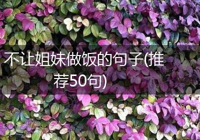 不让姐妹做饭的句子(推荐50句)