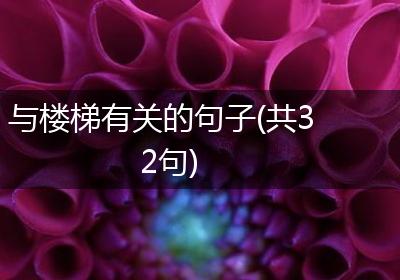 与楼梯有关的句子(共32句)