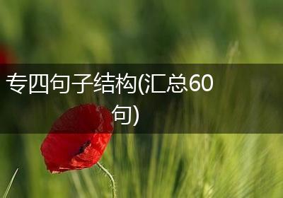 专四句子结构(汇总60句)