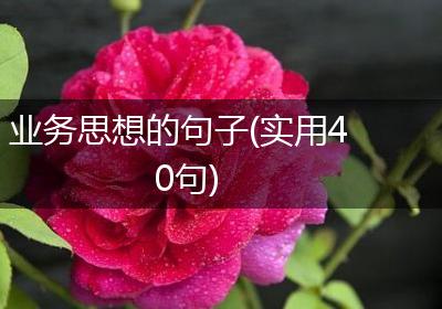 业务思想的句子(实用40句)