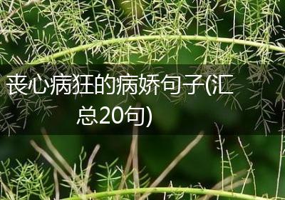 丧心病狂的病娇句子(汇总20句)