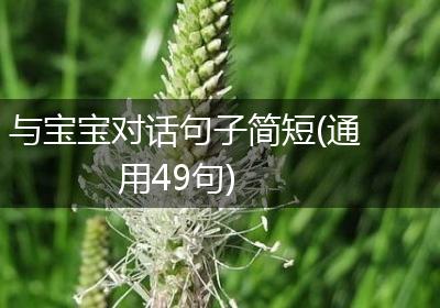 与宝宝对话句子简短(通用49句)
