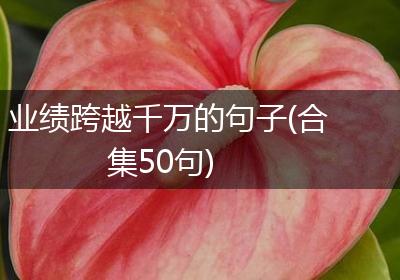 业绩跨越千万的句子(合集50句)