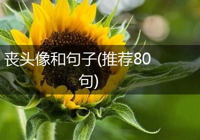 丧头像和句子(推荐80句)