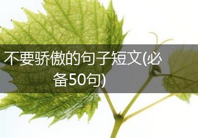 不要骄傲的句子短文(必备50句)