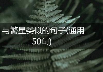 与繁星类似的句子(通用50句)