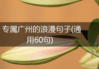 专属广州的浪漫句子(通用60句)