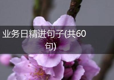 业务日精进句子(共60句)