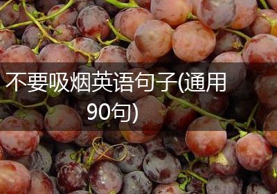 不要吸烟英语句子(通用90句)