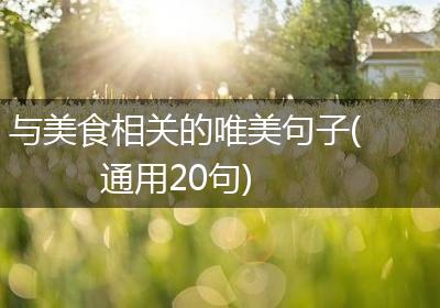 与美食相关的唯美句子(通用20句)