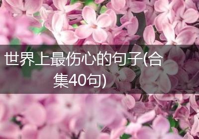 世界上最伤心的句子(合集40句)