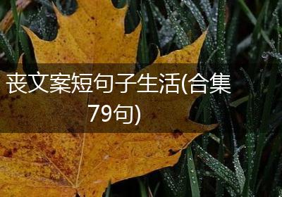丧文案短句子生活(合集79句)